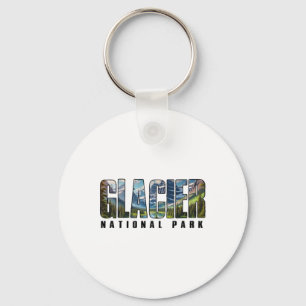 Porte-clés Parc national de Glacier Rétro Extérieur Randonnée