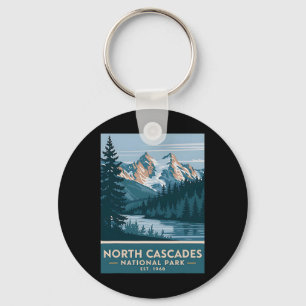 Porte-clés Parc national de North Cascades Camping Vintage Ho