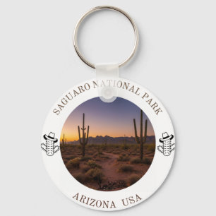 Porte-clés Parc national de Saguaro Arizona Désert Coucher de