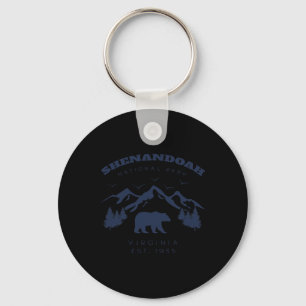 Porte-clés Parc national de Shenandoah vintage pour randonnée