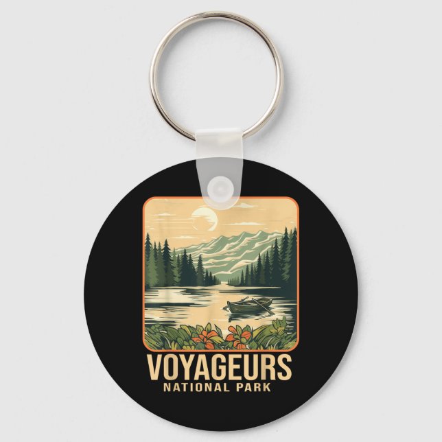 Porte-clés Parc national de Voyageurs Minnesota Randonnée dan (Recto)