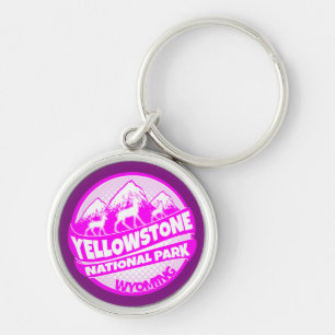 Porte-clés Parc national de Yellowstone porte - clé rose du W