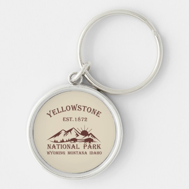 Porte-clés Parc national de Yellowstone vintage (Devant)
