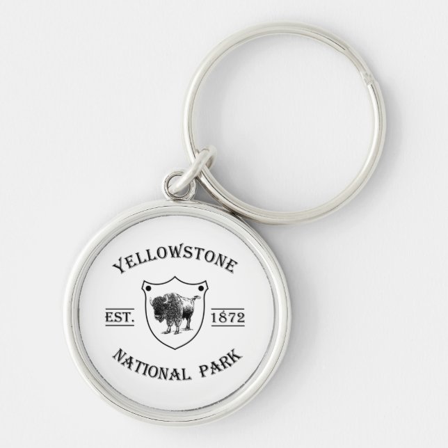 Porte-clés Parc national de Yellowstone vintage (Devant)
