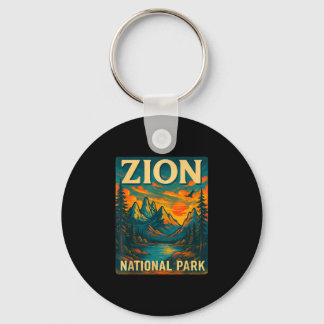 Porte-clés Parc national de Zion voyage extérieur vintage