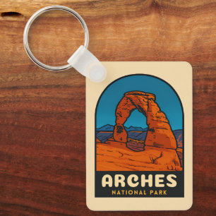 Porte-clés Parc national des Arches Utah Voyage Rétro Vintage