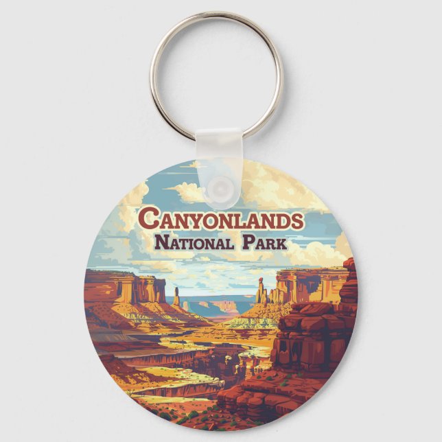 Porte-clés Parc national des Canyonlands Utah Moab Retro (Recto)