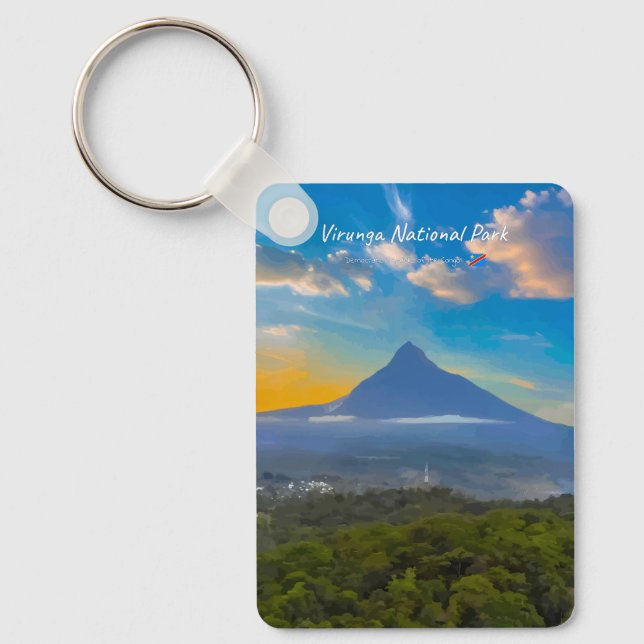 Porte-clés Parc national des Virunga, RD Congo - Volcano Clas (Recto)