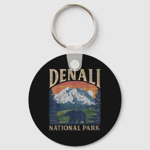 Porte-clés Parc National Du Denali vintage Montage Rétro Pour