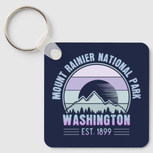 Porte-clés Parc national du Mont Rainier Washington USA Retro