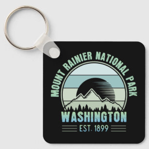 Porte-clés Parc national du Mont Rainier Washington USA Retro