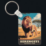 Porte-clés Parc national du Serengeti Vintage voyage Tanzanie<br><div class="desc">Découvrez la beauté sauvage de l'Afrique avec ce porte - clé rétro d'inspiration voyage. Niché dans une ambiance nostalgique et un charme vintage, ce design saisit le coeur des vastes plaines du Serengeti et de sa majestueuse faune dans un style minimaliste rétro qui allie esthétique du milieu du siècle à...</div>