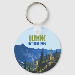 Porte-clés Parc national olympique Washington State Vintage