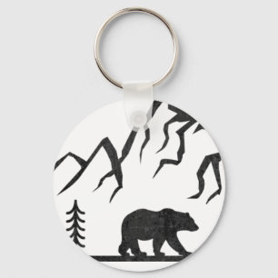 Porte-clés Parc national vintage Grand Teton Wyoming Mountain