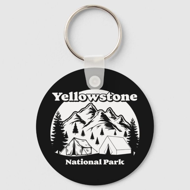 Porte-clés Parc national vintage Yellowstone (Recto)