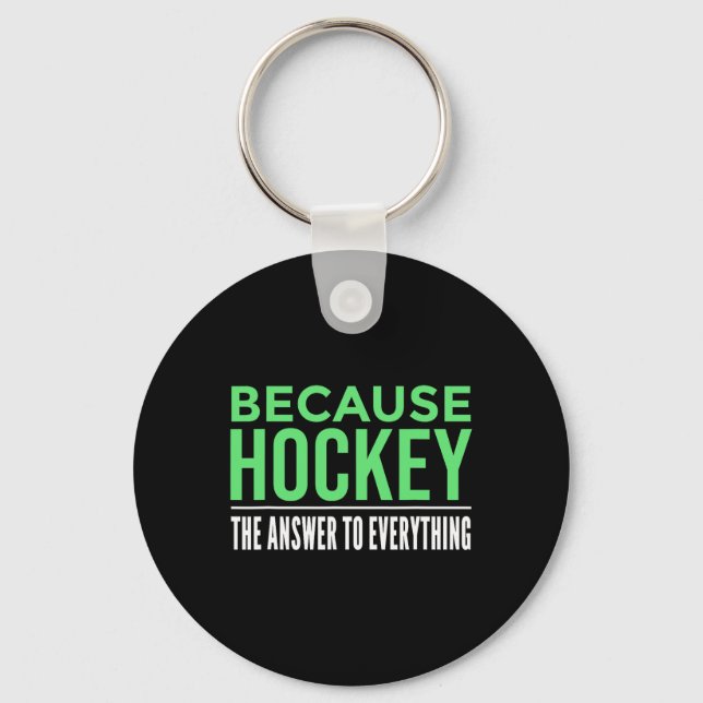 Porte-clés Parce que Hockey  (Recto)