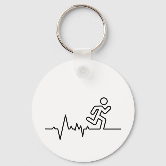 Porte-clés Parcours de chevaux, de triathlon ou de marathon s (Recto)