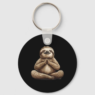 Porte-clés Paresse de méditation bouddhiste spirituel Yoga Ze