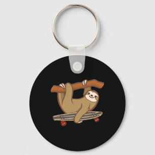 Porte-clés Paresseux Skateboard Skateboard Paresseux