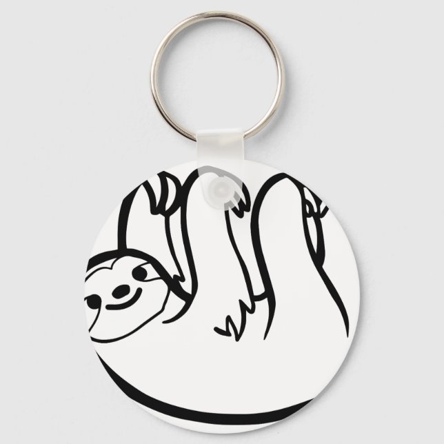 Porte-clés paresseux - Sloth drôle (Recto)