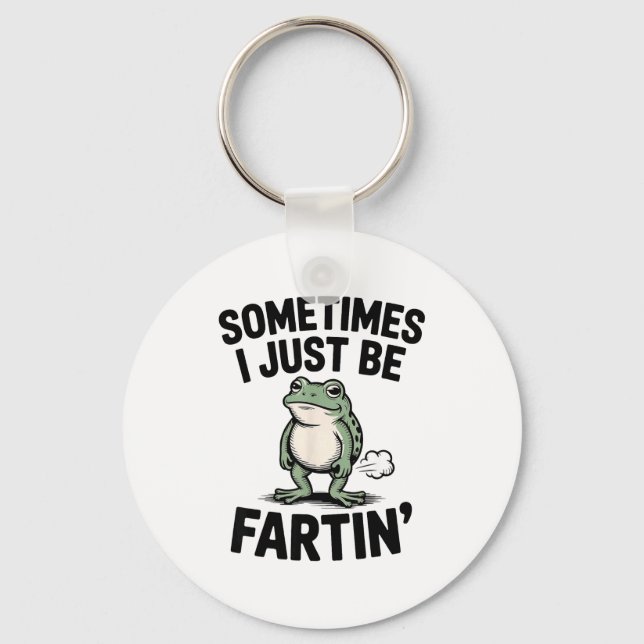Porte-clés Parfois je fais juste des pets drôle de grenouille (Recto)