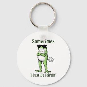 Porte-clés Parfois je suis juste drôle de grenouille pétarade