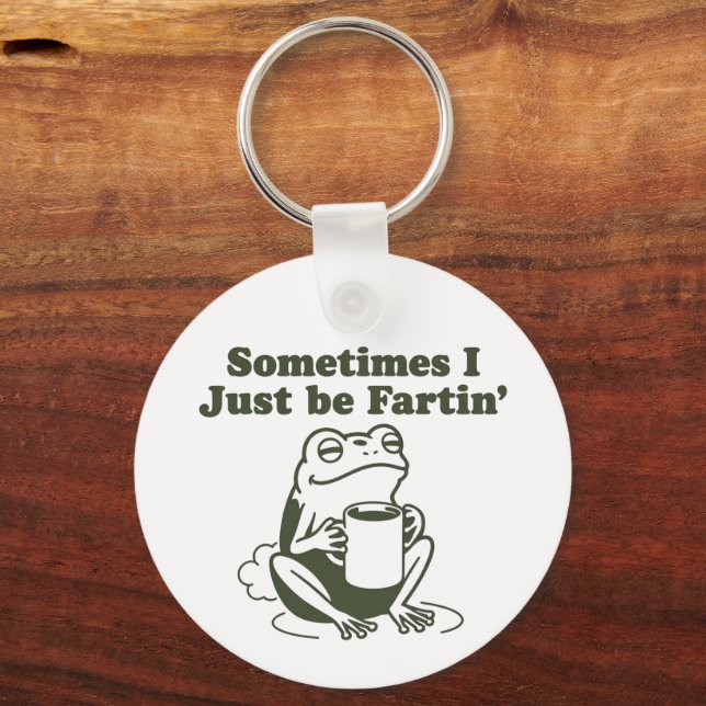 Porte-clés Parfois je suis juste en train de péter Grenouille (Recto)