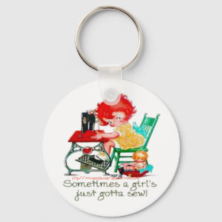 Porte-clés "Parfois, une fille doit simplement coudre !"