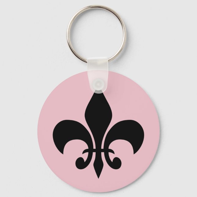 Porte-clés Paris à la Porte - clé rose de nuit (Recto)