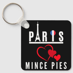 Porte-clés Paris aime Mince Pies Cityscape