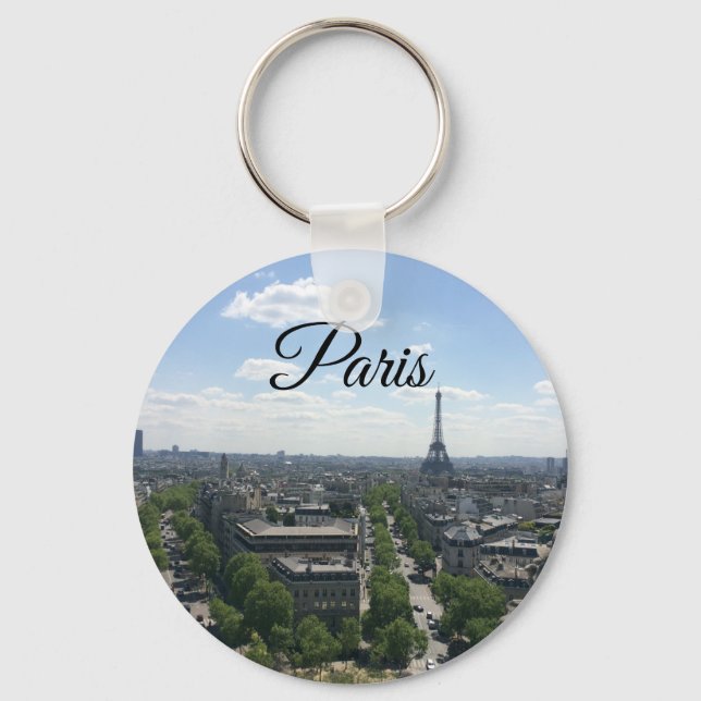 Porte-clés Paris France Eiffel Tower View Keychain (Recto)