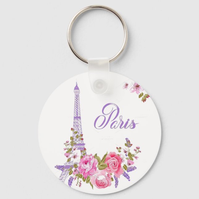 Porte-clés Paris in Bloom Midnight in Paris Floral Paris Roma (Recto)
