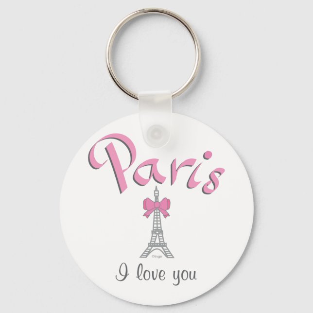 Porte-clés Paris Je t'aime (Recto)