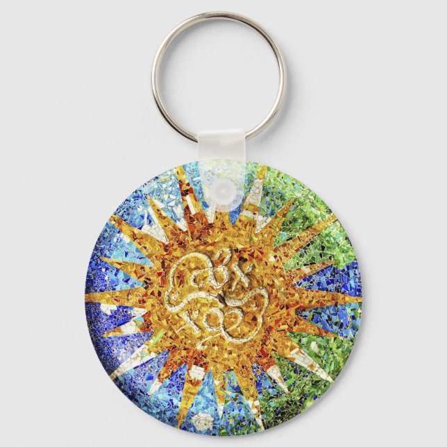 Porte-clés Park Guell mosaics Keychain (Recto)