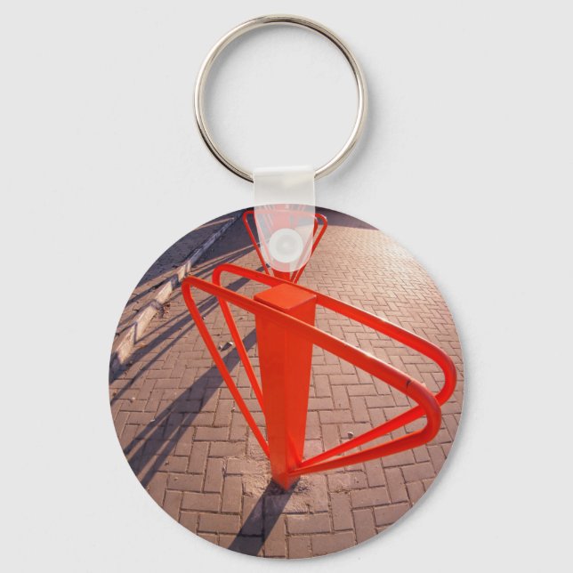 Porte-clés Parking pour vélos dans la rue closeup (Recto)