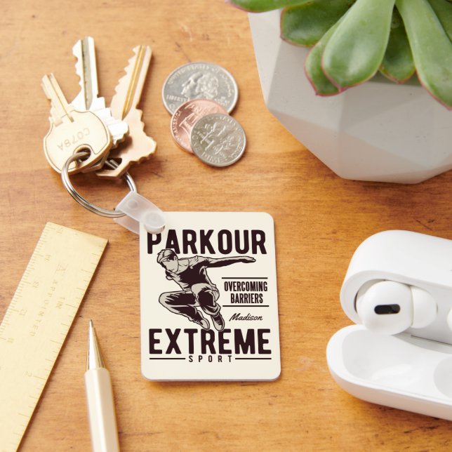 Porte-clés PARKOUR nom personnalisé (Bureau)
