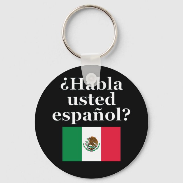 Porte-clés Parles-tu espagnol ? en espagnol. Fanion (Recto)