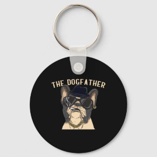 Porte-clés Parrain Chien - Papa Frenchie Mafia Gang Bouledogu