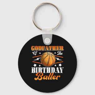 Porte-clés Parrain De L'Anniversaire Baller Basketball Père