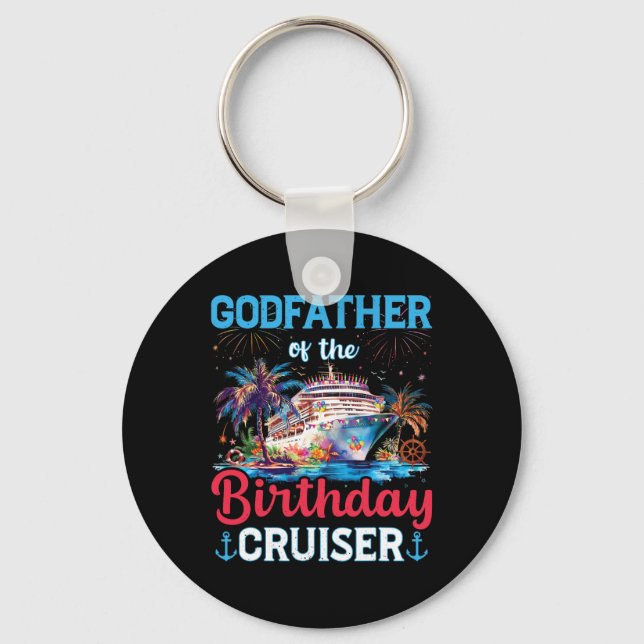 Porte-clés Parrain du Funny Cruise d'anniversaire Cruiser Bir (Recto)