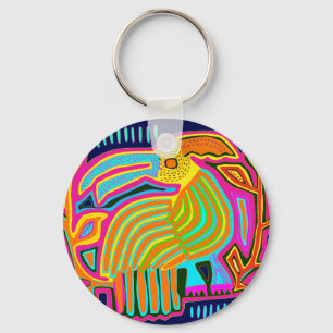 Porte-clés Parrot d'art populaire tropical