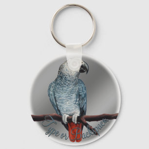 Porte-clés Parrot Keychain Personalized African Grey Keychain