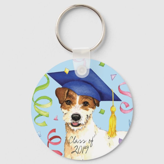 Porte-clés Parson Russell Terrier Graduate (Recto)