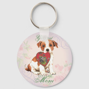 Porte-clés Parson Russell Terrier Heart Mom