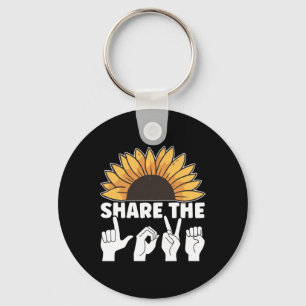 Porte-clés Partagez l'amour ASL American Sign Language Awards