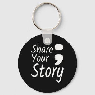 Porte-clés Partagez votre histoire Semicolon Prévention du su