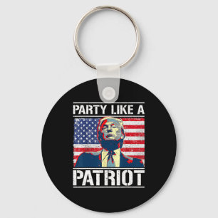 Porte-clés Parti Pro Trump Comme Un Patriote 4 juillet Indepe