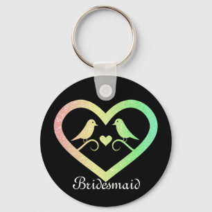 Porte-clés Parties scintillant Bleue Épouse personnalisée