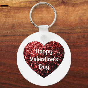 Porte-clés Parties scintillant cardiaque scintille Heureuse S
