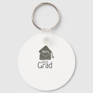 Porte-clés Parties scintillant de bouchon de graduation en ar